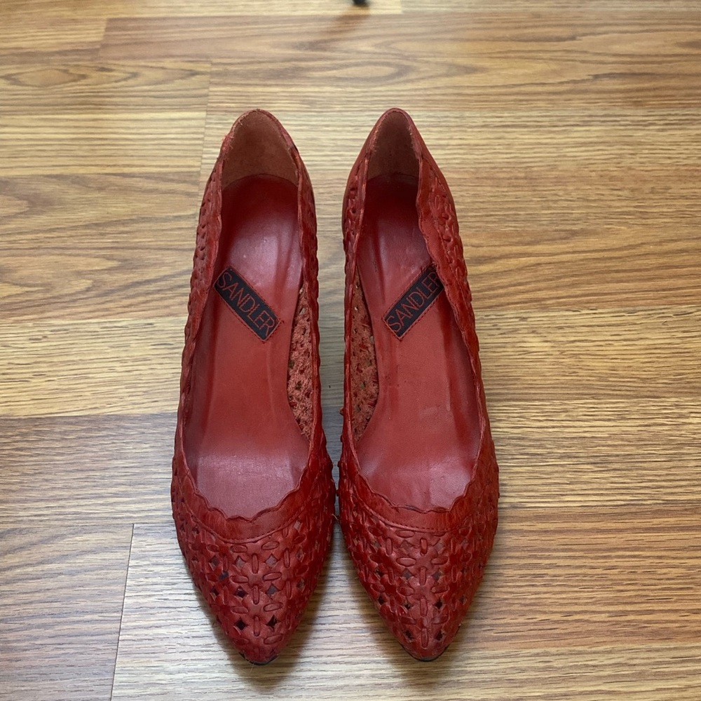 Size 8 Red Sandler High Heel